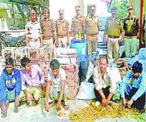 Factory making counterfeit alcohol seized, five arrested