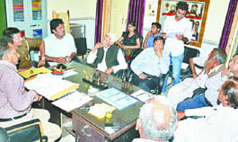 Management committee members and student talks