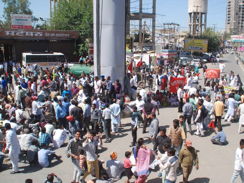 road jaam, raod jaam in bhatinda, safai karamchari protest in bhatinda