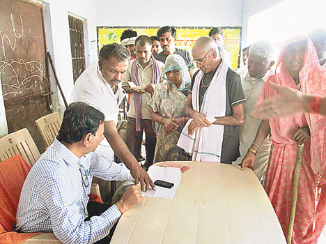 Naib check the ration shop