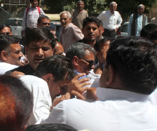 Fight in Ganna Sangh election.