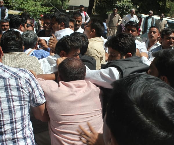 Fight in Ganna Sangh election.