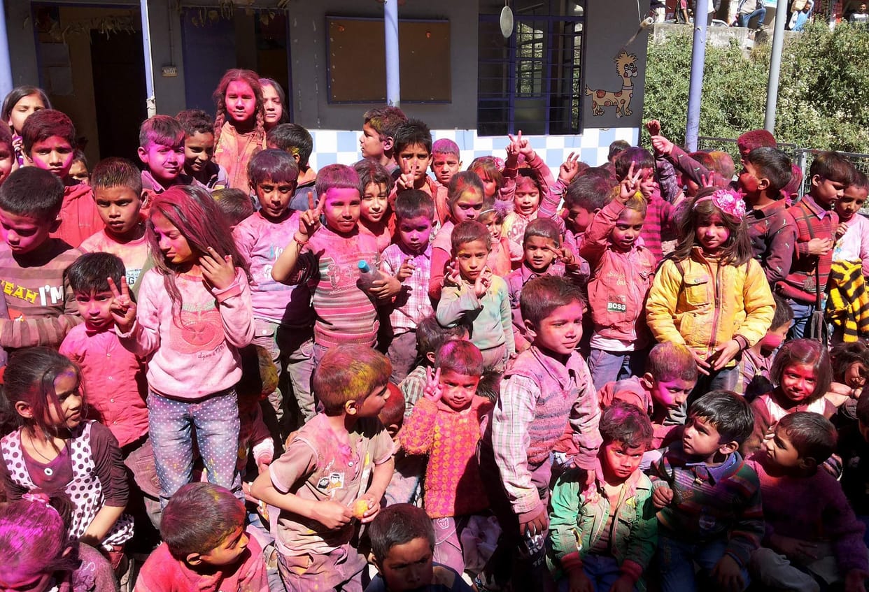 Abir Holi Holi colors scattered in the program