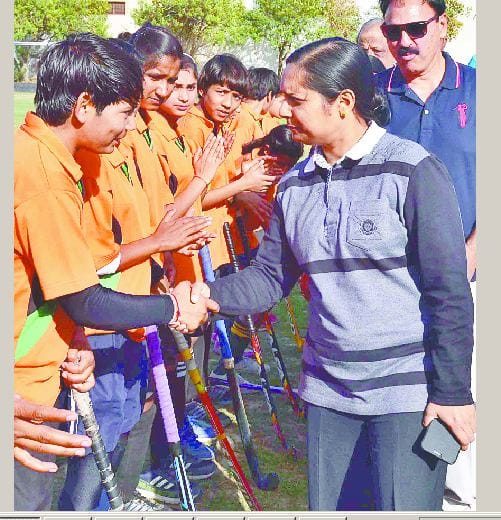 after 35 year hockey match in meerut school