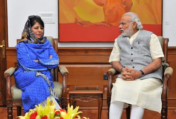 mehbooba mufti meets pm narendra modi