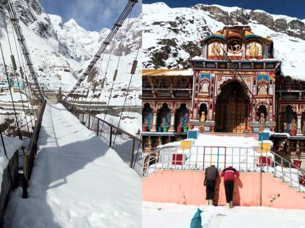 snowfall in badrinath dham