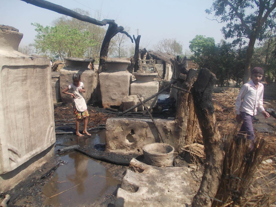 Five home burned