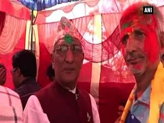 People in Nepal celebrate Holi, the festival of colours   