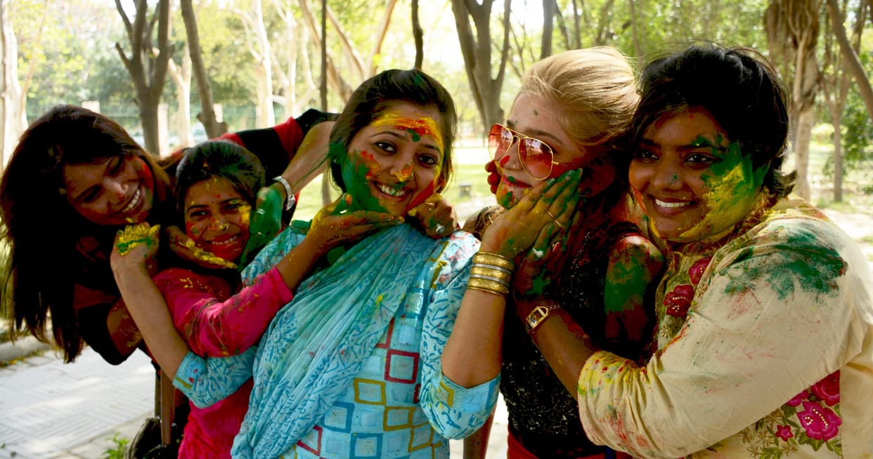 Big Holi celebration in Lucknow.