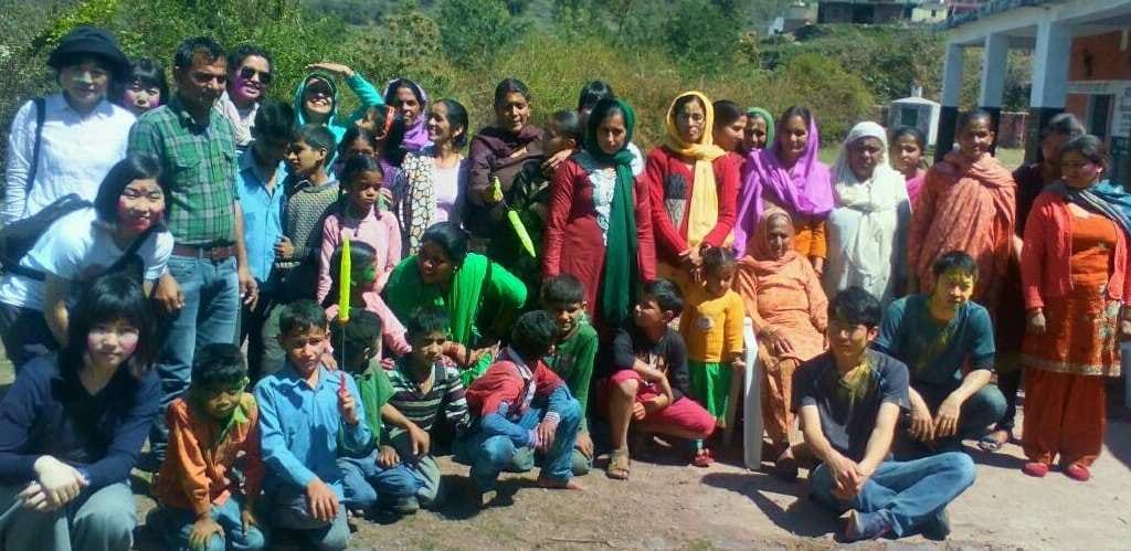 tourist celebrated holi