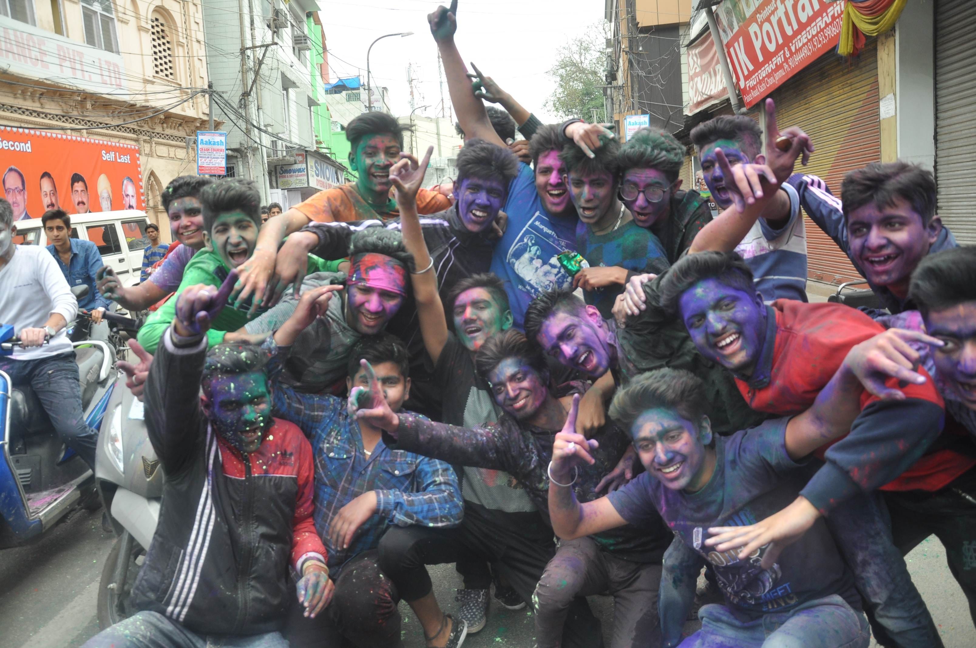 Holi celebration in Jammu
