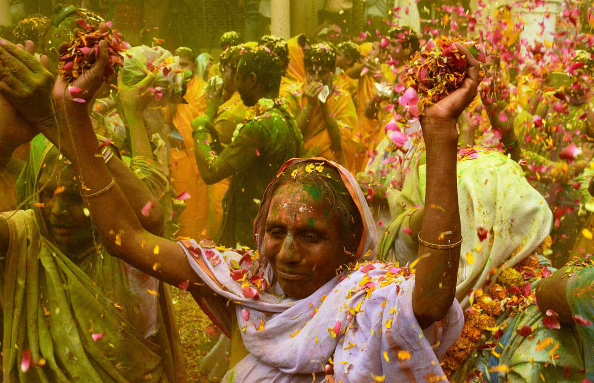 Holi Festival celebration many cities in India