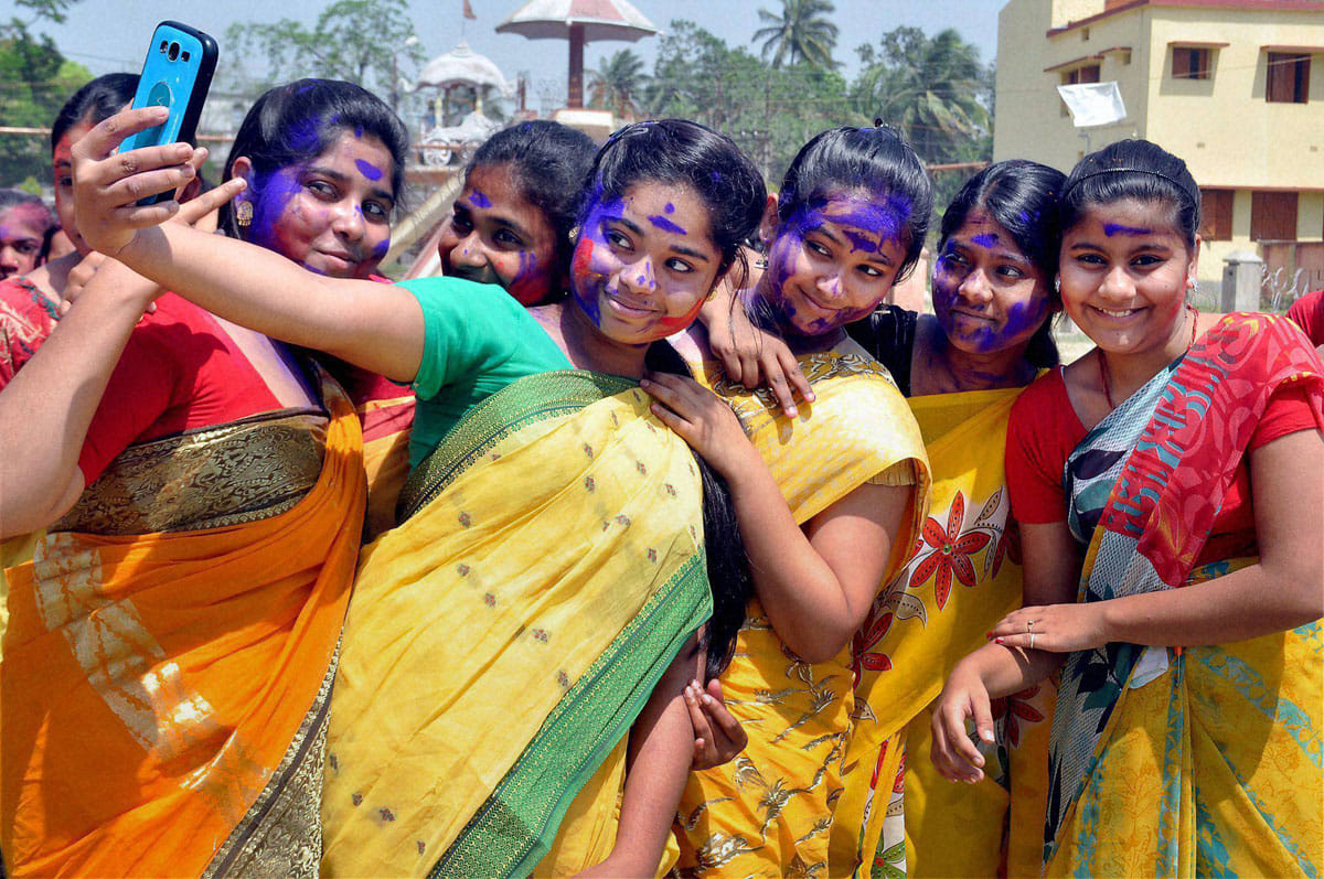 Holi Festival celebration many cities in India