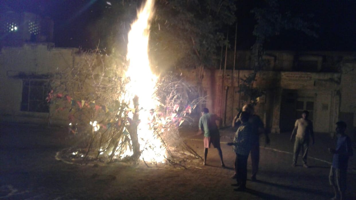 holika dahan in bulandhaher