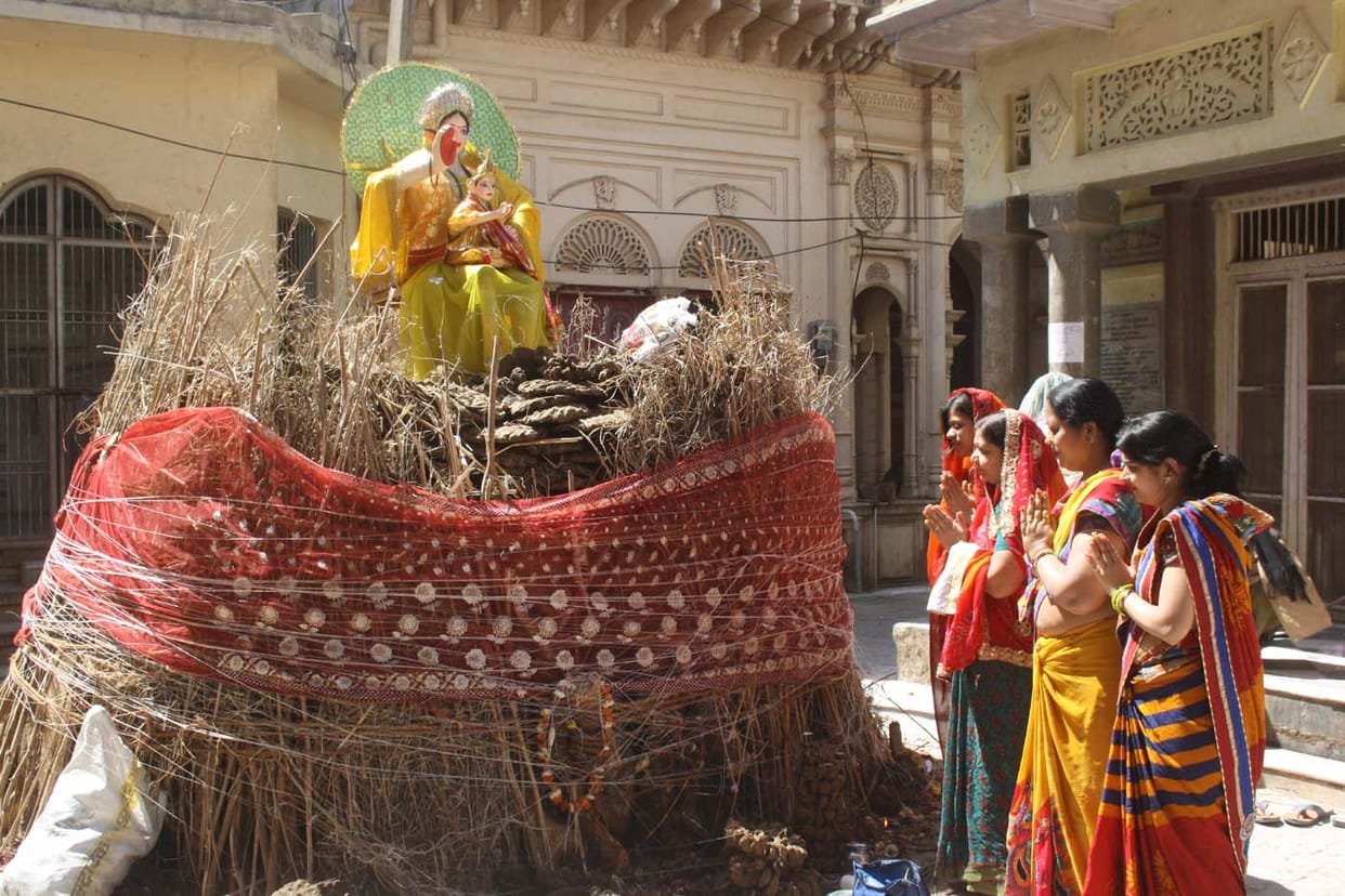 holi pujan in vrindavan