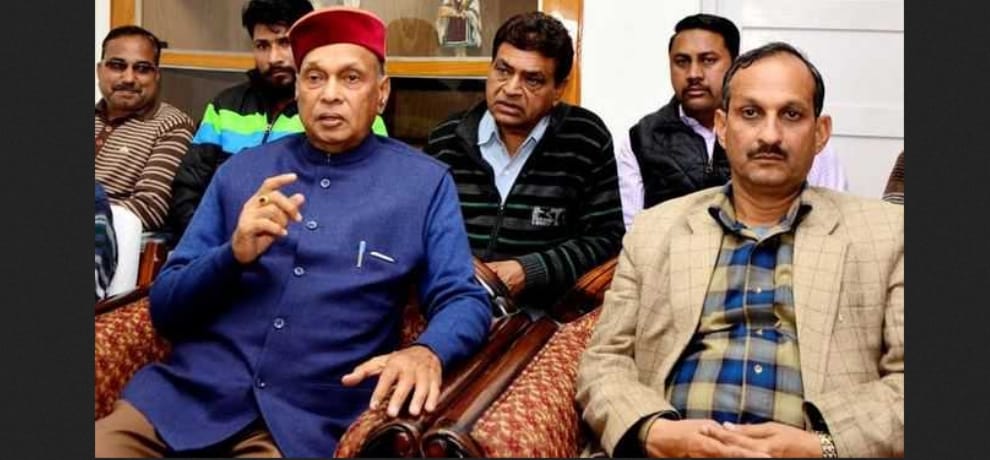 prem kumar dhumal targets himachal govt