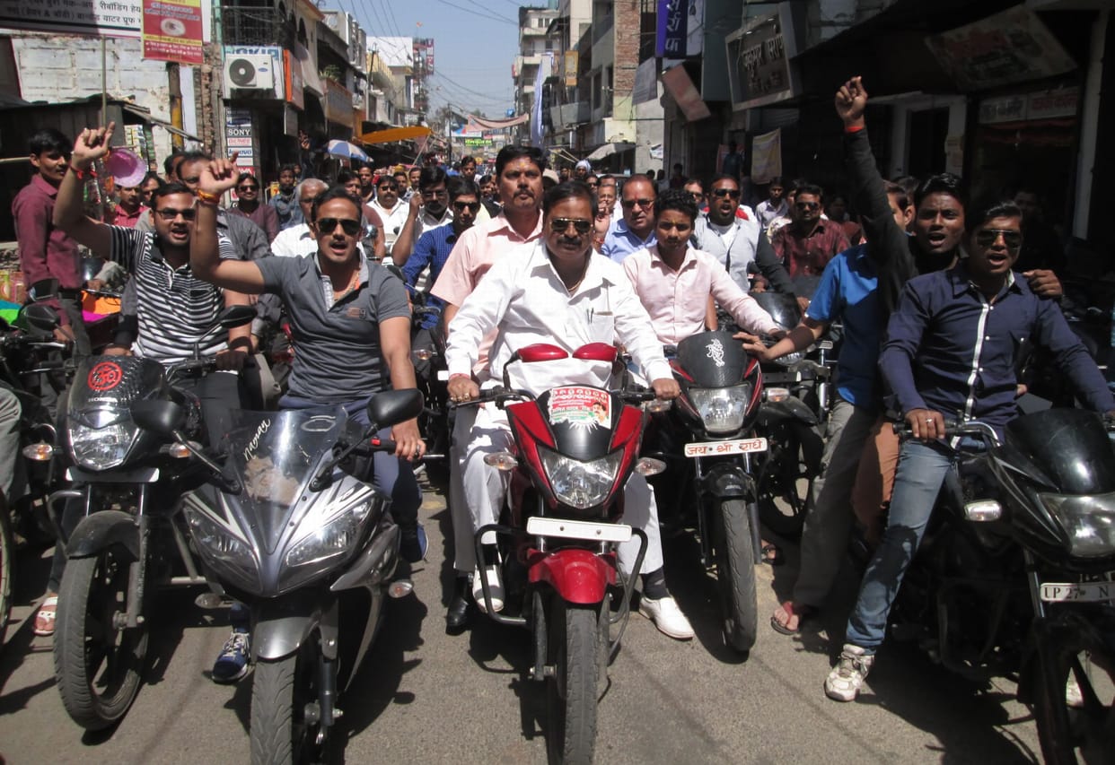 Traders took the bike rally