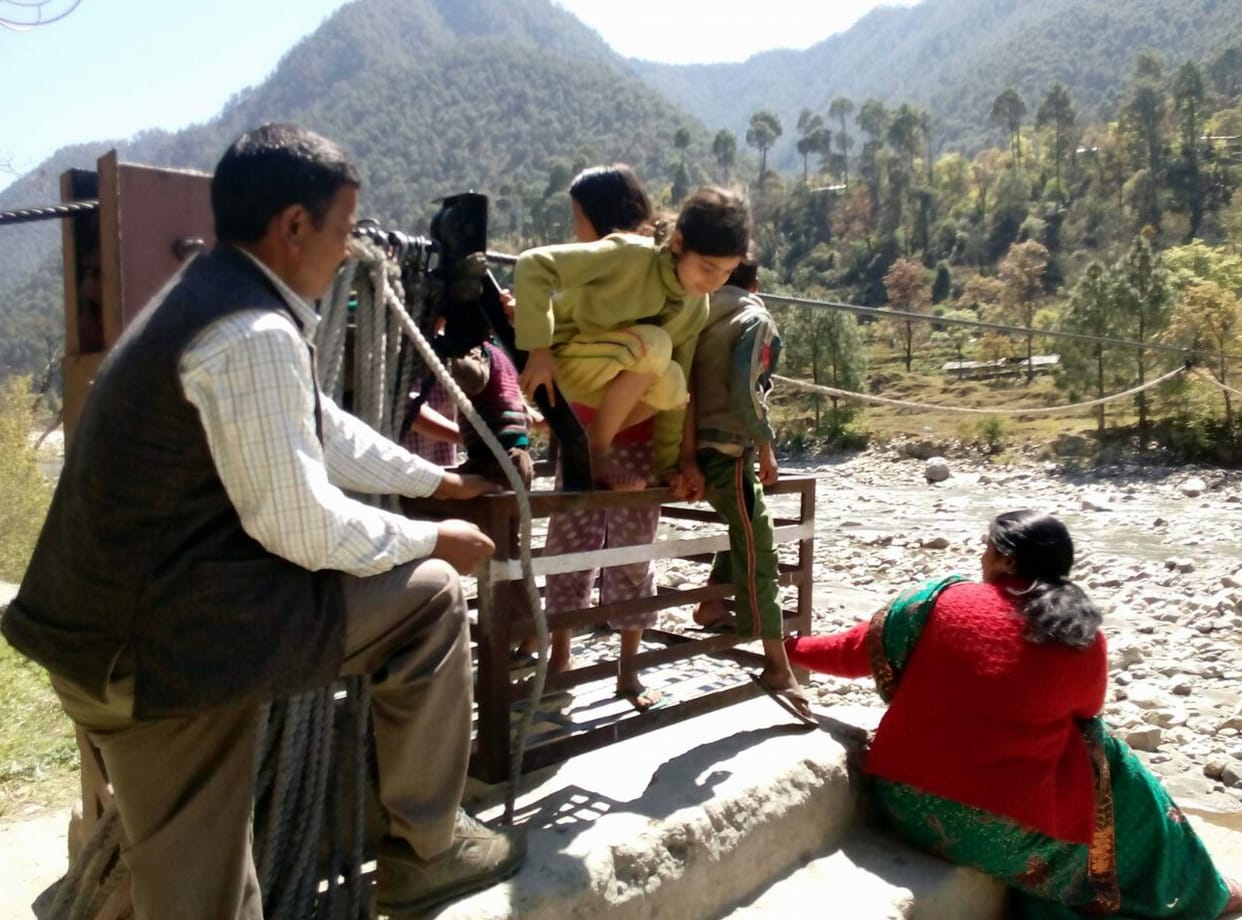 Trolley forced across the river