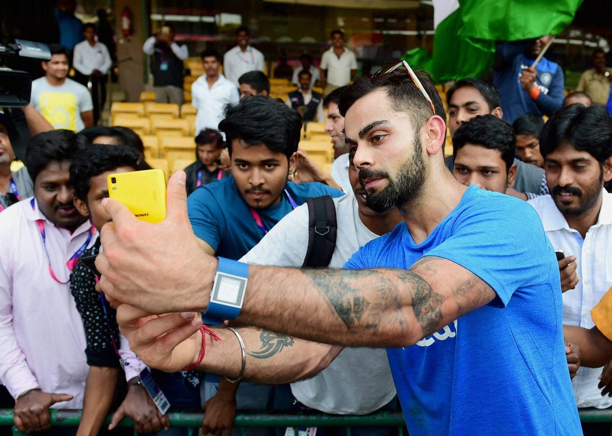 virat kohli in training session in Bengaluru 