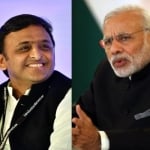  अखिलेश यादव व नरेंद्र मोदी