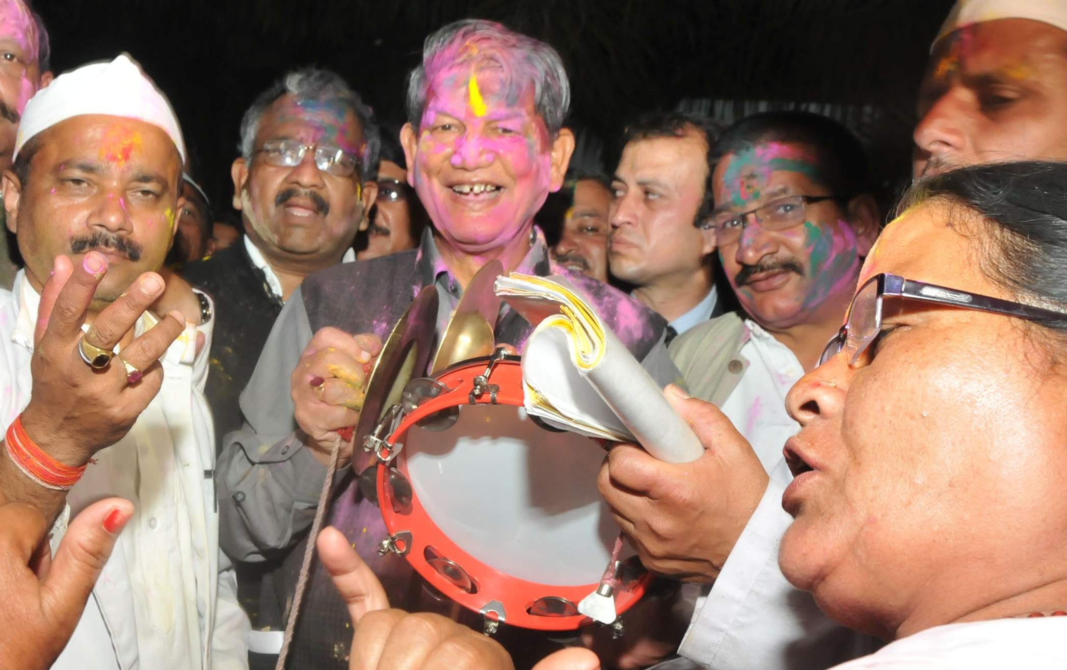 politician holi in uttarakhand.