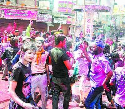 holi celebrated joyfully in bahraich