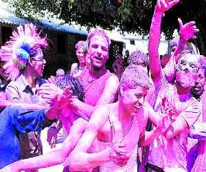 holi celebrated joyfully in sitapur