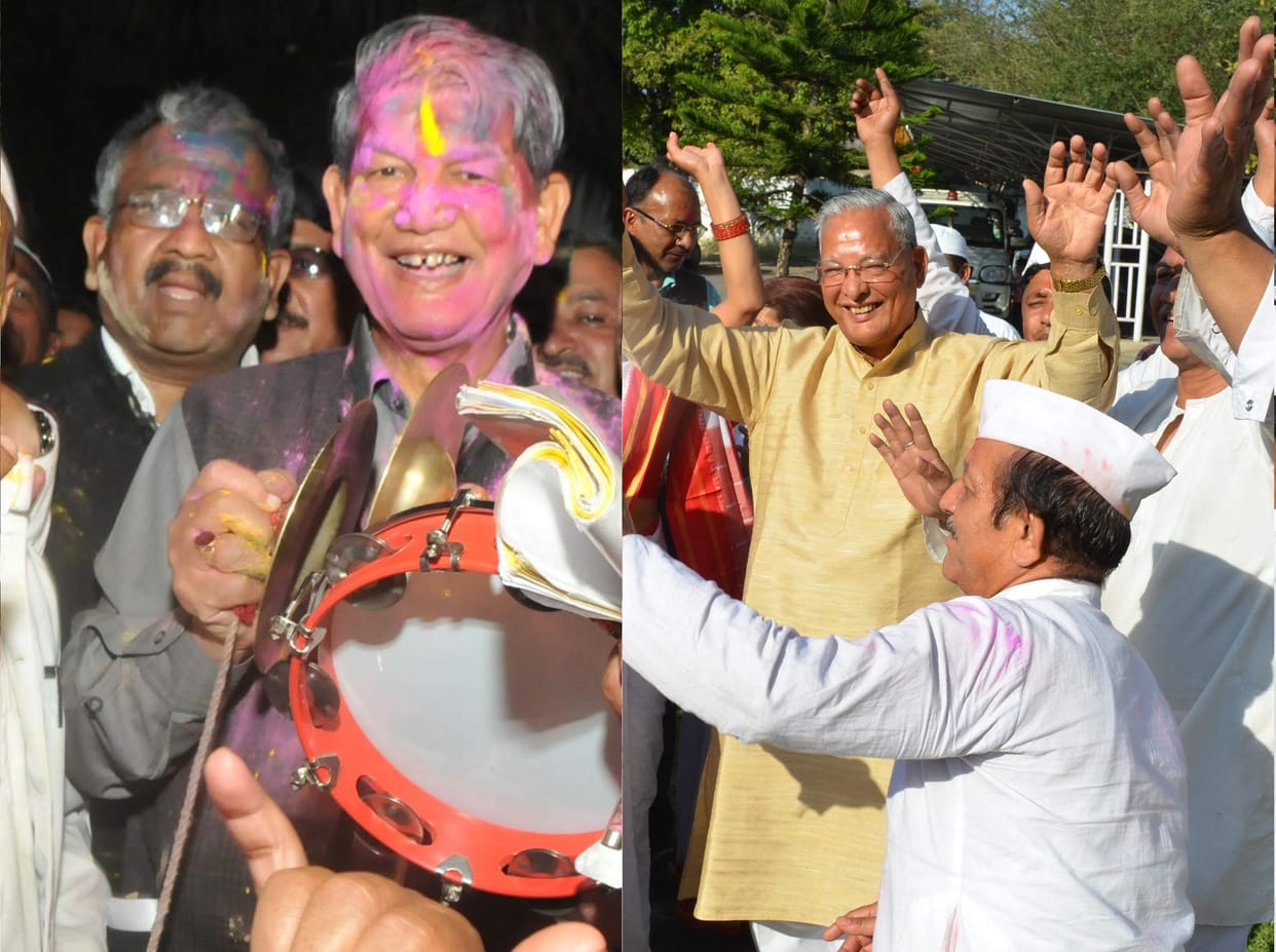 politician holi in uttarakhand.