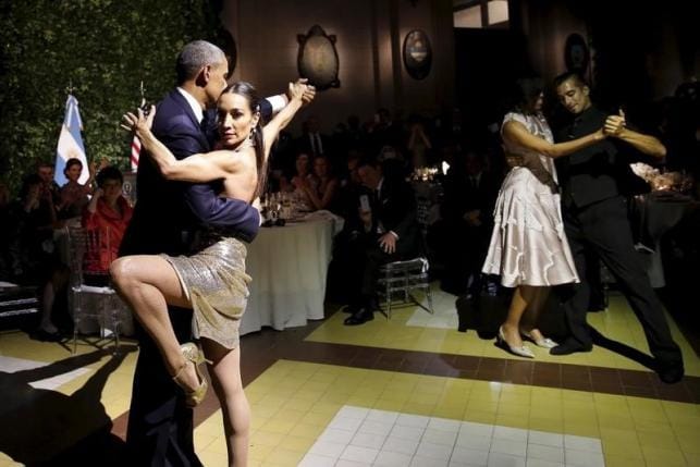 Soft shoe diplomacy: Obama dances the tango at Argentine state dinner