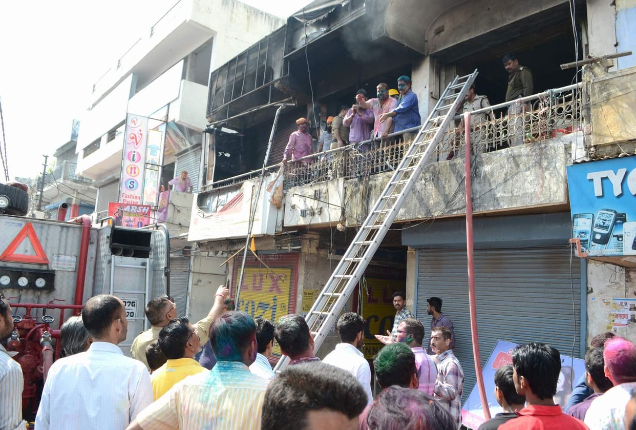 two shops gutted in fire