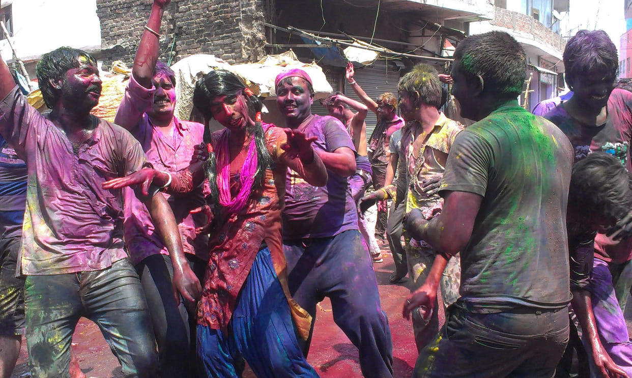 Holi Holi celebrated by color