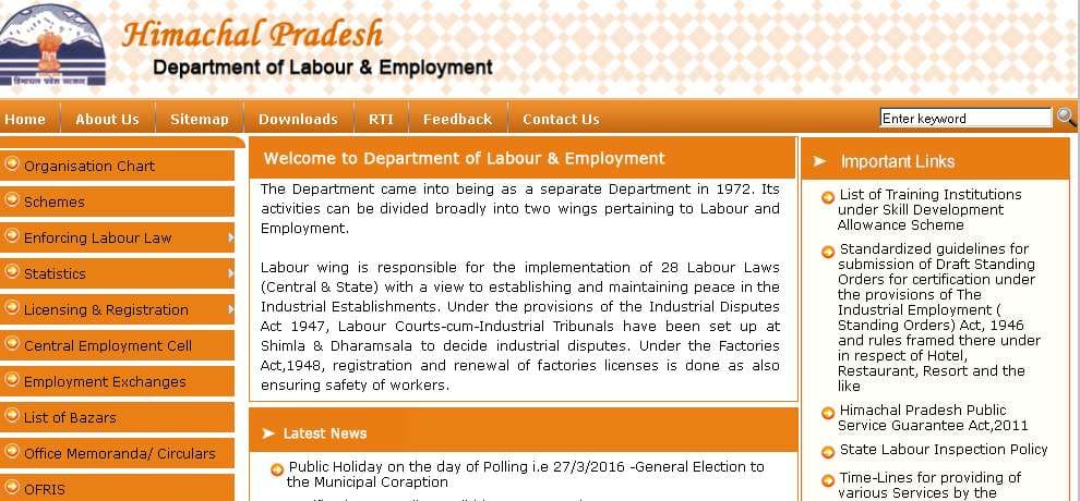 Labour & Employment Department Government of Himachal Pradesh