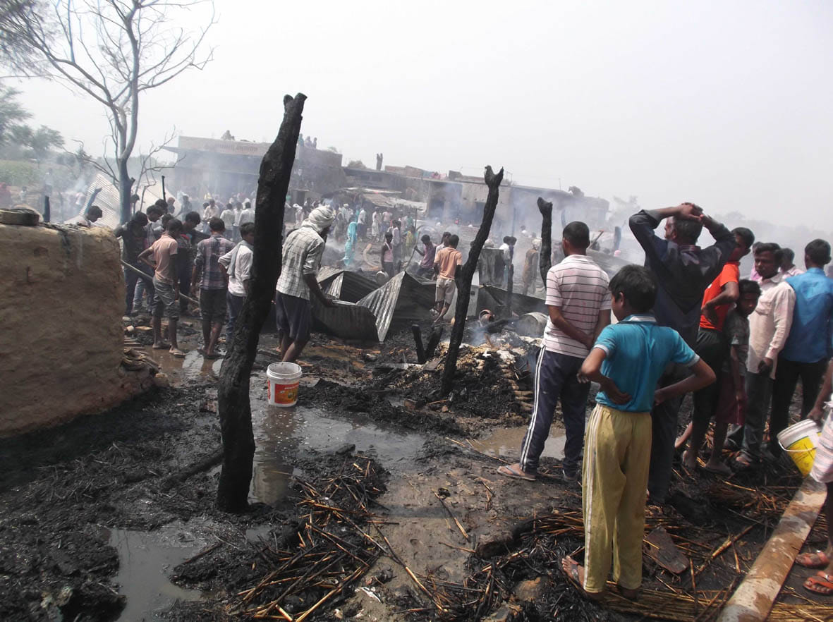 47 huts ash fire in Ballia.
