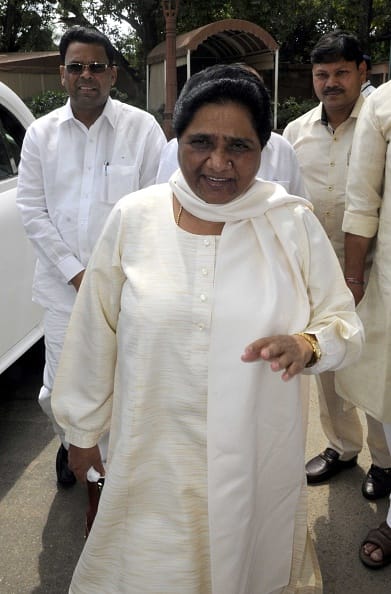 Mayawati targets BJP and RSS.