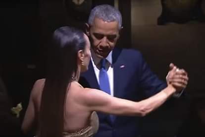 President Obama dancing the Tango at the Argentina State Dinner 