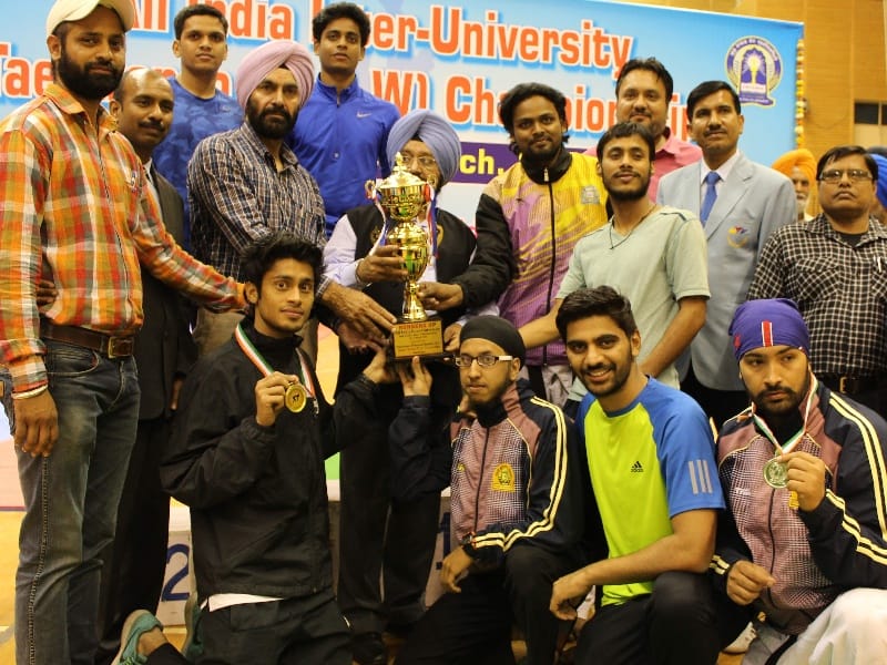 PU runner-up team, Inter University Taekwondo Championships, Patiala