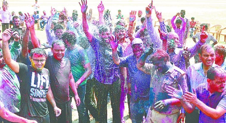 Muslim families also played Holi