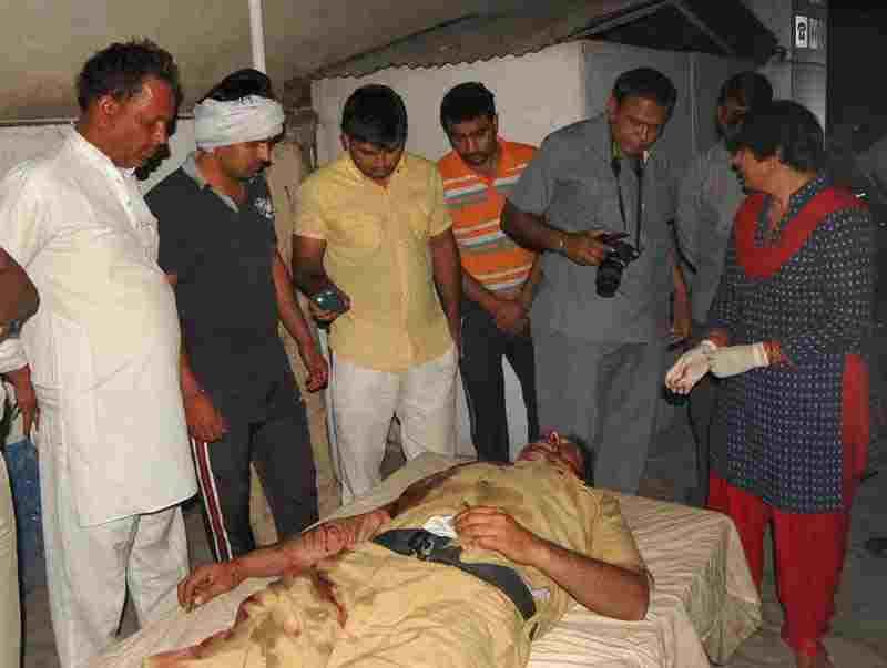 policeman himself shot in rohtak, police himself shot in pcr, HC krishna rohtak
