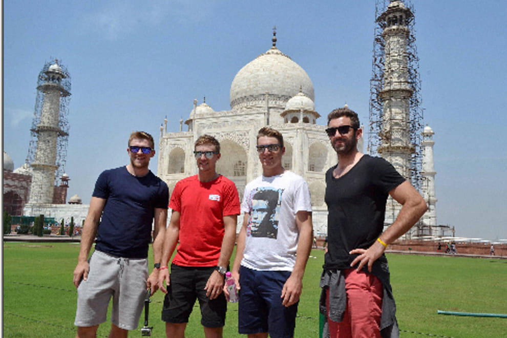 England cricketers visits Taj Mahal in Agra
