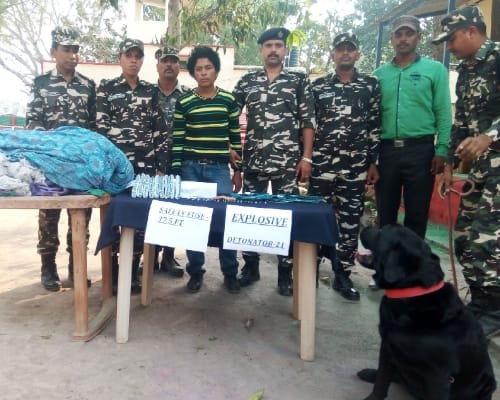  SSB caught a man with explosive.