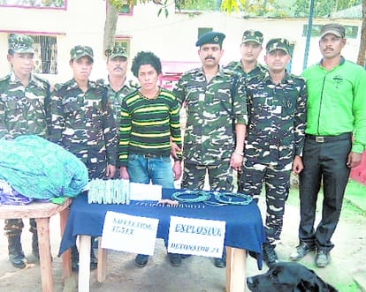  SSB caught a man with explosive.