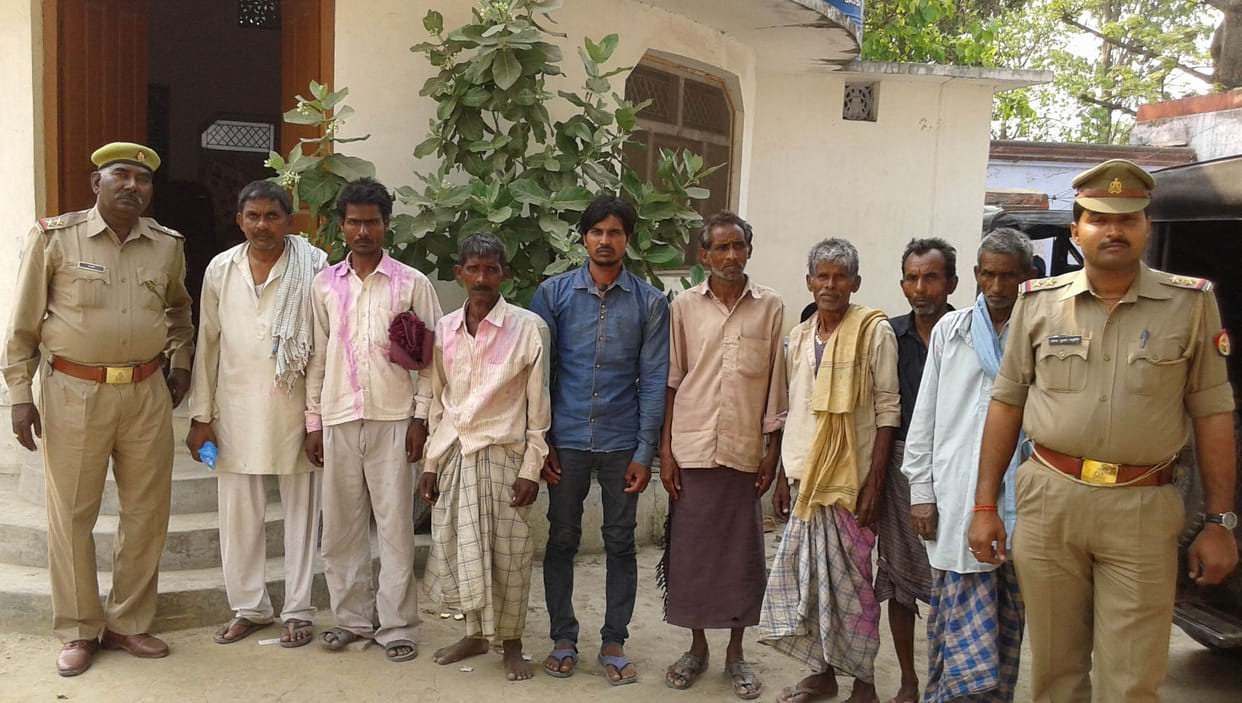 Eight people were sent to jail