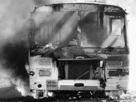 The fireball Lohia bus, passenger survived