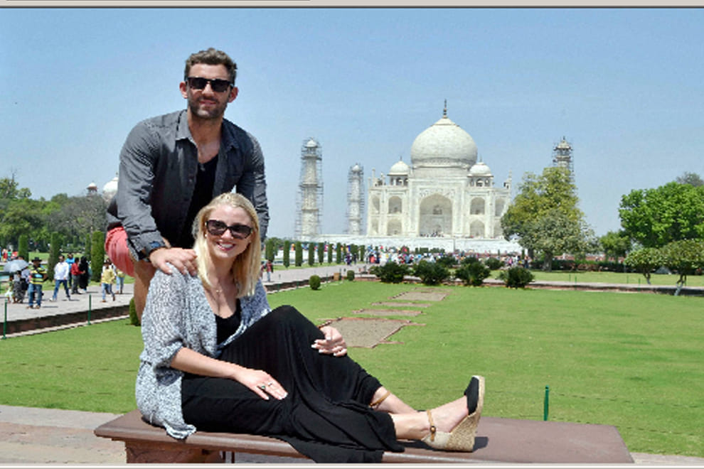 England cricketers visits Taj Mahal in Agra