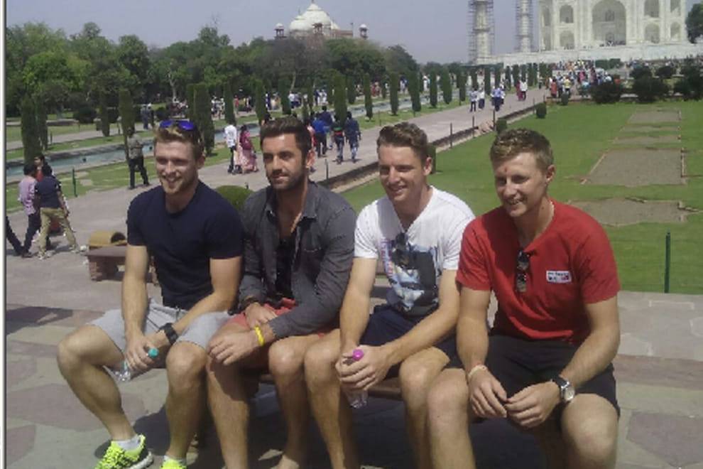 England cricketers visits Taj Mahal in Agra