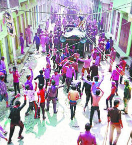 Communal harmony between the extracted procession