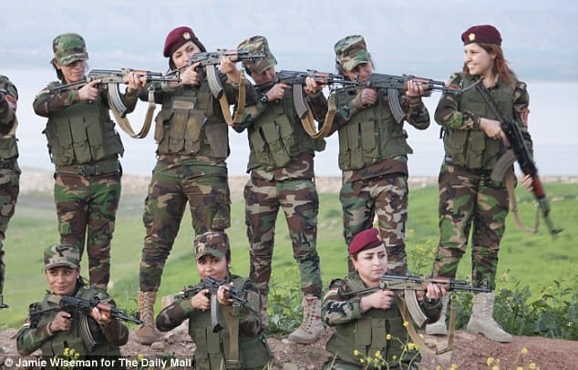 Kurdish women fighters say they want to look beautiful after death 