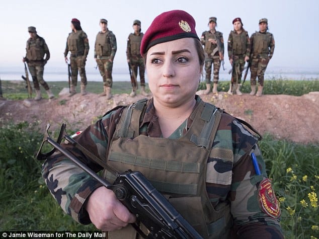 Kurdish women fighters say they want to look beautiful after death 