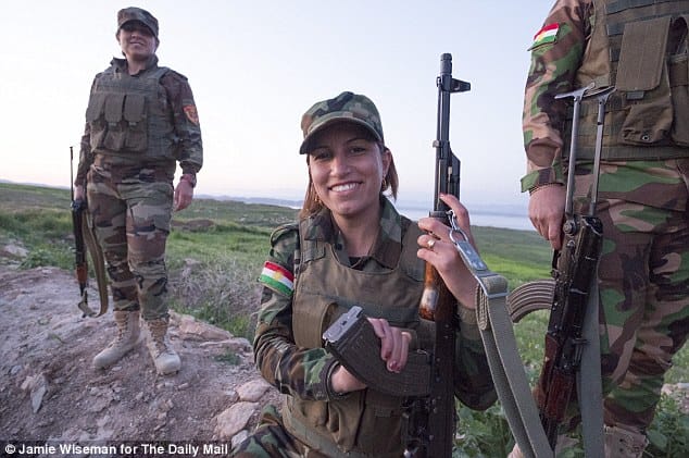 Kurdish women fighters say they want to look beautiful after death 