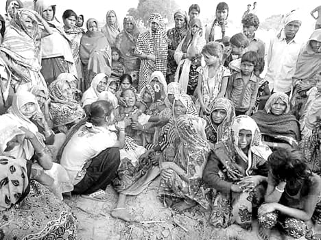 Child dead bodies thrown into the river